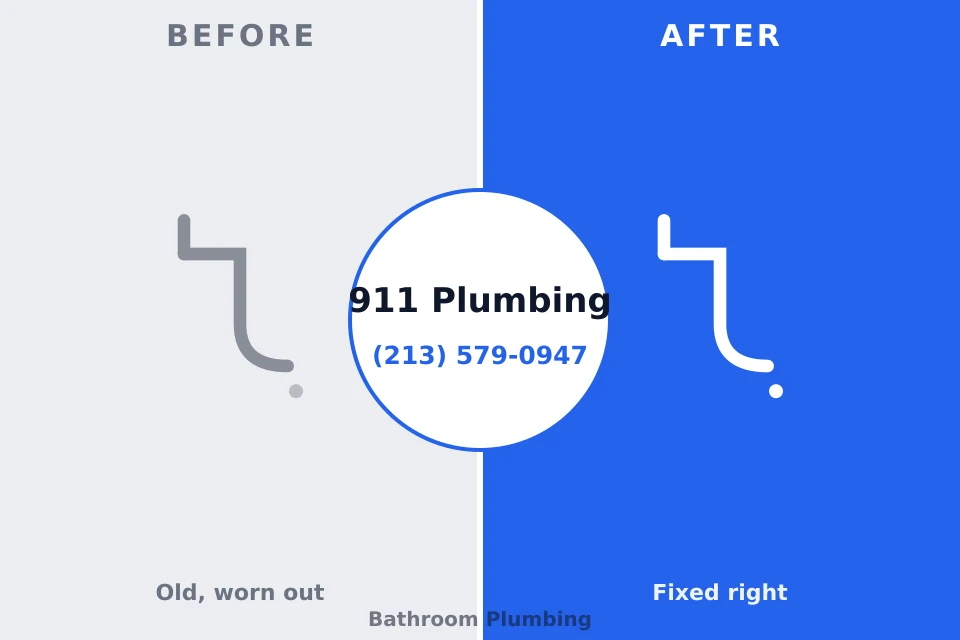 Before and after: plumbing company Bayou Blue, LA
